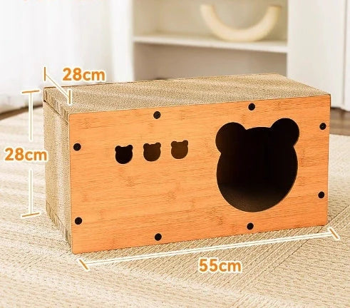 Durable sisal scratch mat with crumb-resistant surface for cats