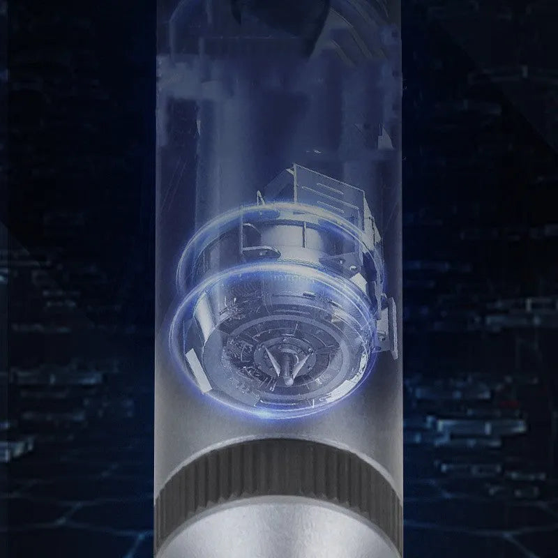 Precision electric screwdriver with aluminium alloy handle showing compact design