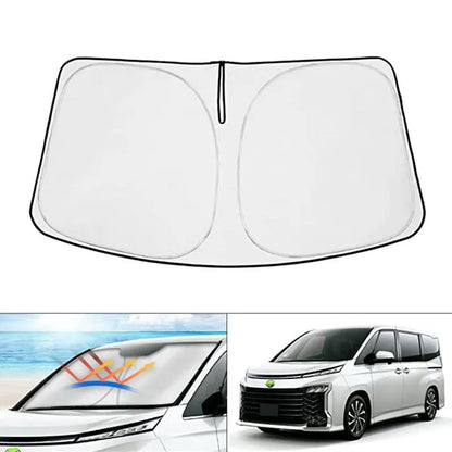 Silver tape car front windshield sunshade for Toyota NOAH XOVY 90 series with cover