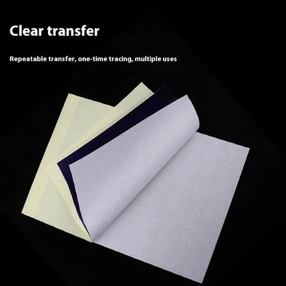 Tattoo transfer paper quadruple copy A4 sheets with transfer paste gel for clear stencil creation