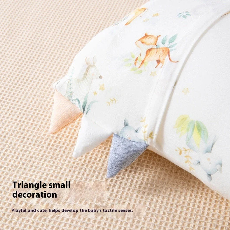 Bamboo fibre children's cartoon pillow with removable cover in three size options