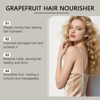 Grapefruit Hair Conditioner bottle with 120ml capacity, showing natural oils and vitamin E ingredients