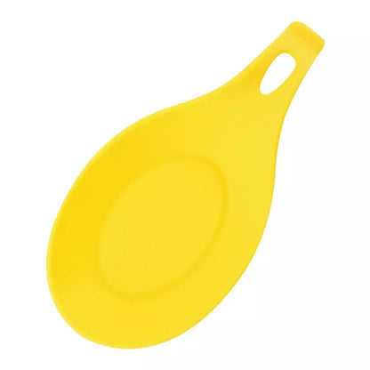 TPE silicone spoon mat in various colors for kitchen heat insulation and easy cleaning