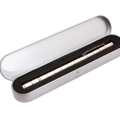 A magnetic modular pen with customizable components and accessories for stress relief, focus, and creativity