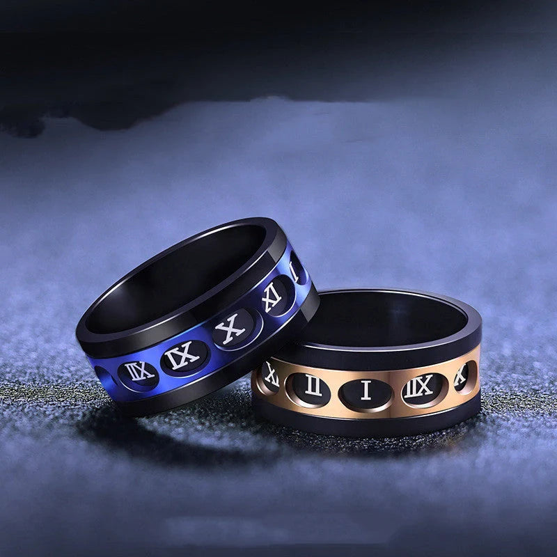 Stylish titanium steel hip hop ring in various colors and sizes