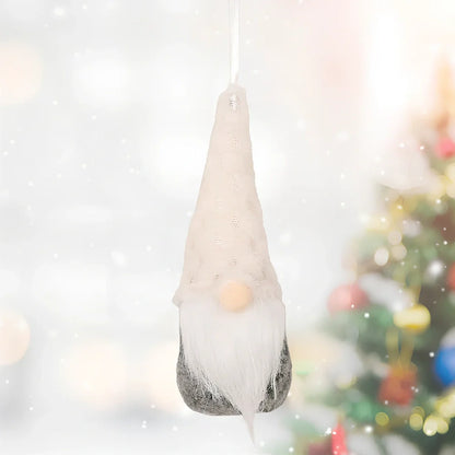 Christmas knitted small pendant decoration in red with 8cm diameter non-woven fabric construction