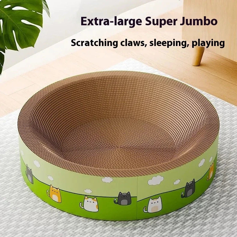 Super Large Deepening Round Scratch Board with deep pit patterns in 45cm and 50cm sizes