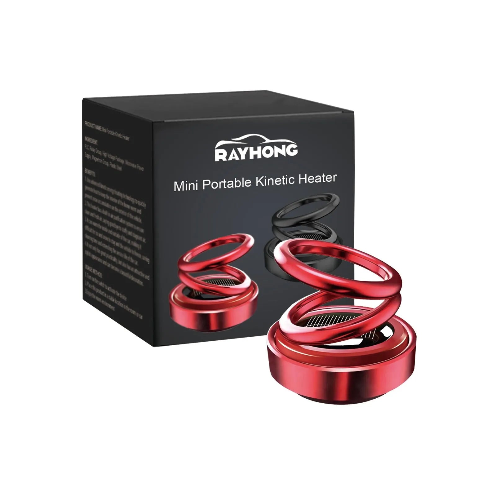 Portable miniature vibration radiator for cars in black or red, 5.1x6cm with fragrance function
