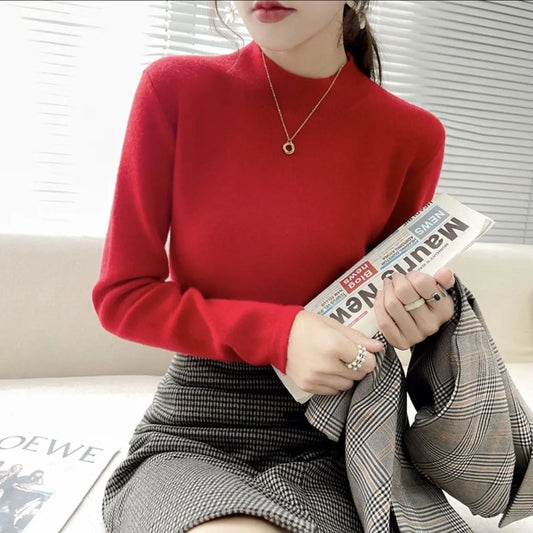 Slim fit long sleeve viscose shirt in Apricot colour with 50cm length and regular sleeves for layering