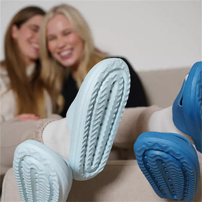 EVA Rubber Foam Soft Bottom Indoor Couple Slippers in various colors