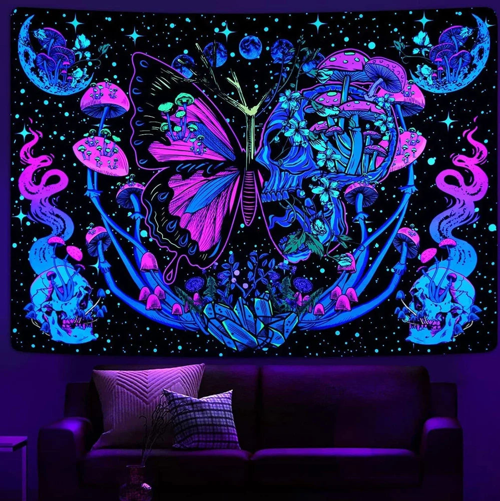 Purple polyester wall tapestry with brushed texture in rectangular shape showing colour variations LS-HXD-558 to LS-HXD-565