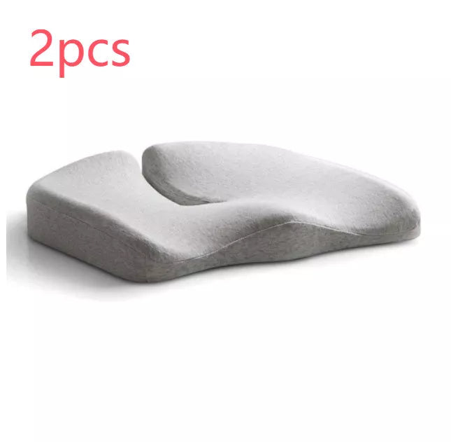 Memory foam seat cushion with non-slip bottom for office and car use