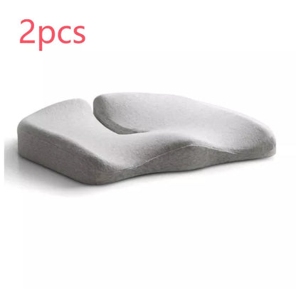 Memory foam seat cushion with non-slip bottom for office and car use