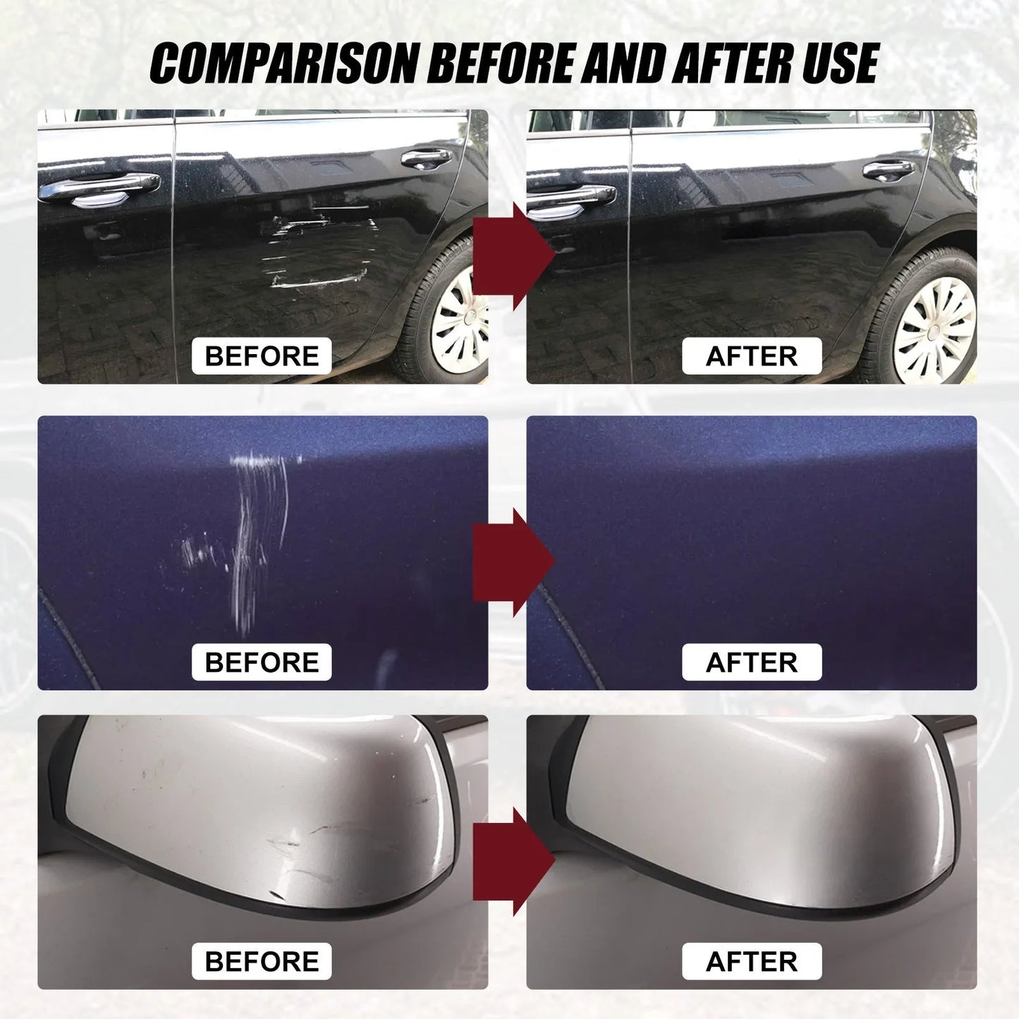60ml car scratch repair wax set with applicator for automotive paint surface maintenance