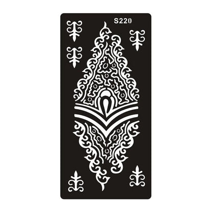 Geometric hollow design temporary tattoo sticker in Southeast Asian style on water transfer paper