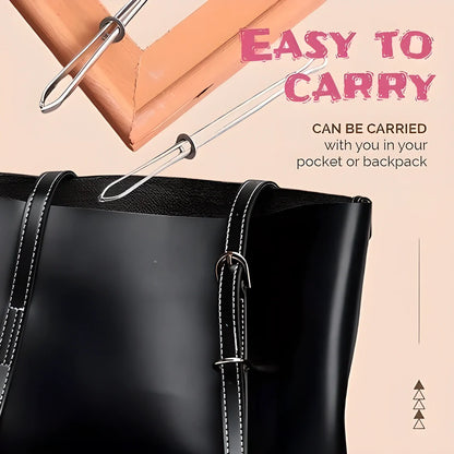 DIY Rope Threader Clips in various colors, used to easily thread ropes, cords, and elastic through clothing, bags, and craft projects