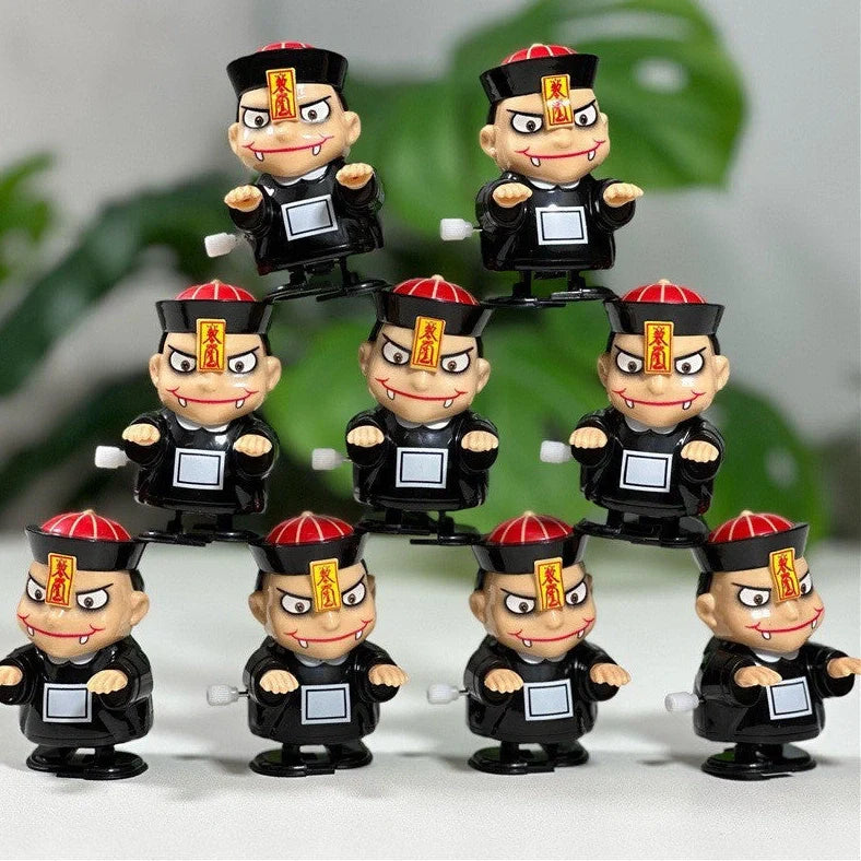 Chinese zombie doll toy with mechanical walking and head-shaking functions