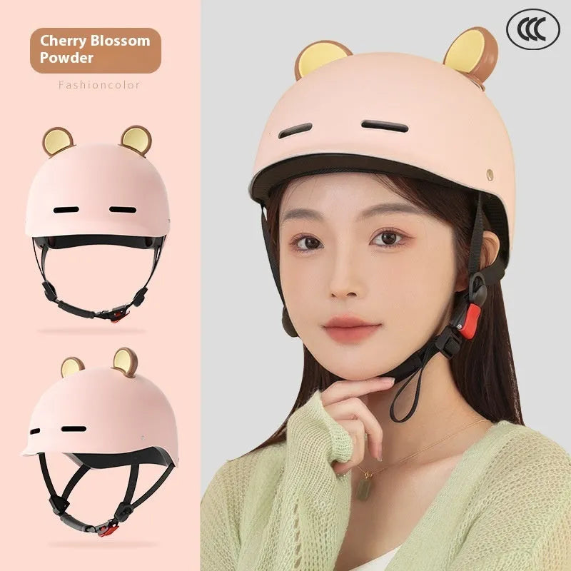 3C certified electric bike helmet in ABS shell shown in mocha colour option for adult commuters.