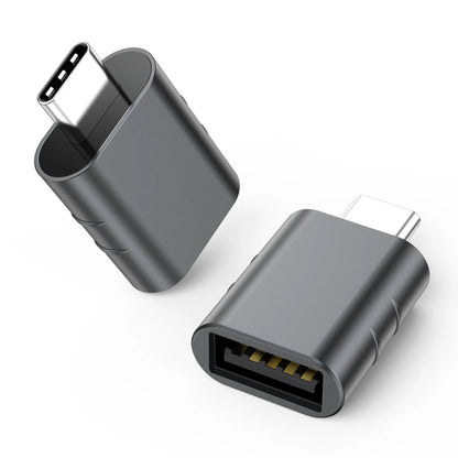 USB C to USB A converter adapter with metallic zinc alloy shell in various colour options
