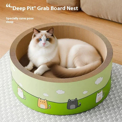 Super Large Deepening Round Scratch Board with deep pit patterns in 45cm and 50cm sizes