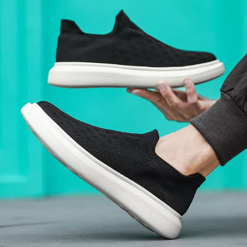 Men's solid color mesh sneakers in various sizes and colors