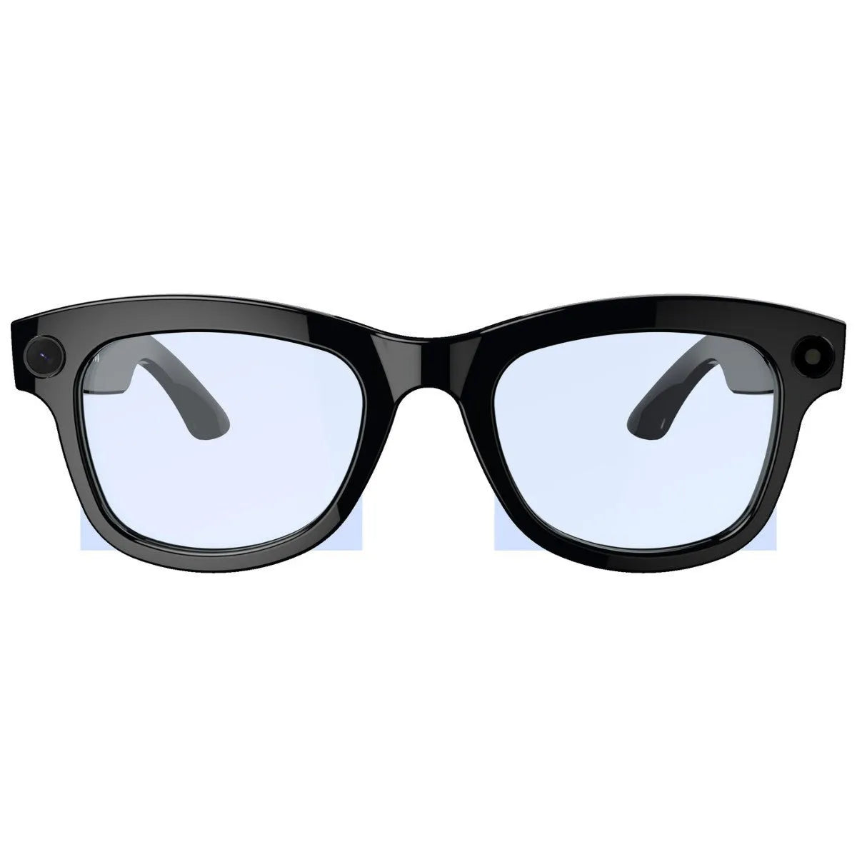 AI translation intelligent video glasses with HD camera in black lens and transparent lens options