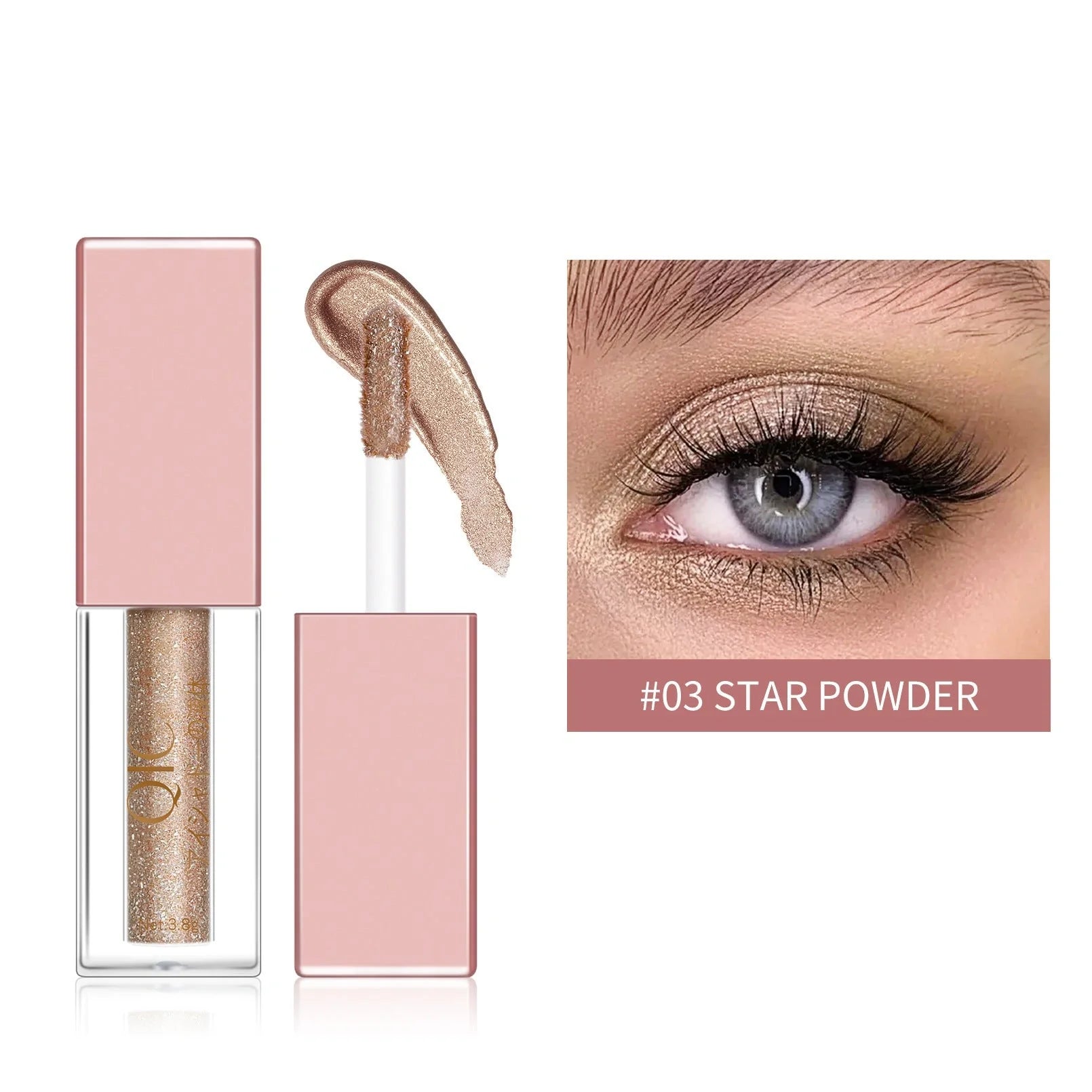 Liquid Eyeshadow with Crushed Diamond Effect in various colors for a glamorous look