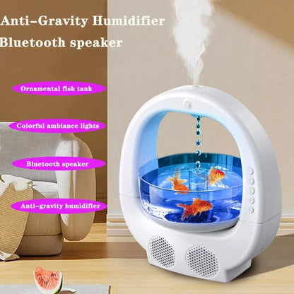 3-in-1 Anti-Gravity Humidifier with Bluetooth speaker and colorful ambient light