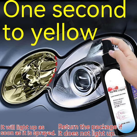 Single 100ml bottle of car headlight renovation repair liquid for yellowed lenses.