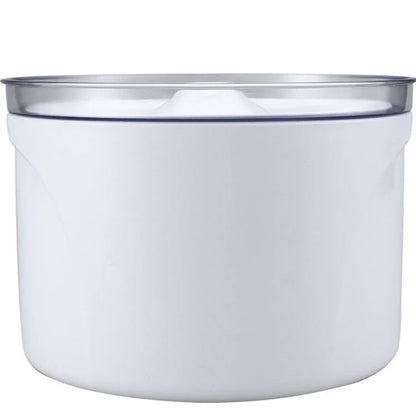 Automatic pet drinking fountain with stainless steel construction, filtration system, and low-water level indicator