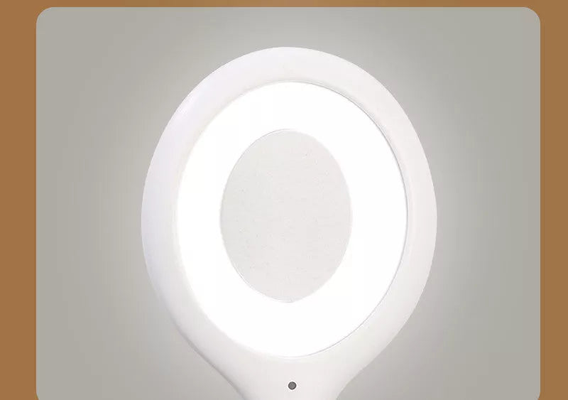 Adjustable USB LED desk lamp with remote control and flexible gooseneck for eye-protecting lighting