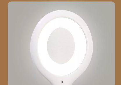 Adjustable USB LED desk lamp with remote control and flexible gooseneck for eye-protecting lighting