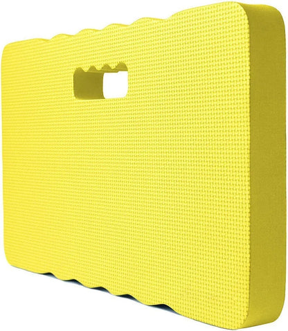 A plastic garden kneeler pad hassock in one of five colours: black, blue, grey, rose red, or yellow.