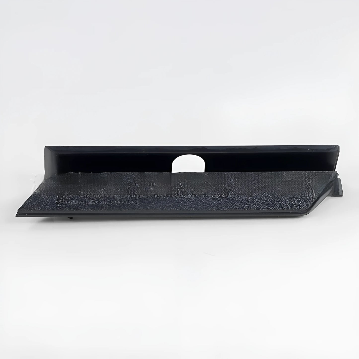 A black plastic hard drive baffle cover for a 3.5-inch SATA HDD, shown next to a white version.