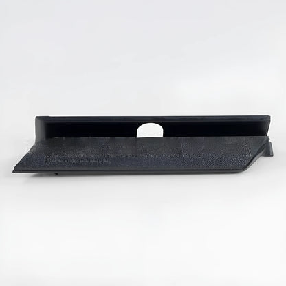 A black plastic hard drive baffle cover for a 3.5-inch SATA HDD, shown next to a white version.