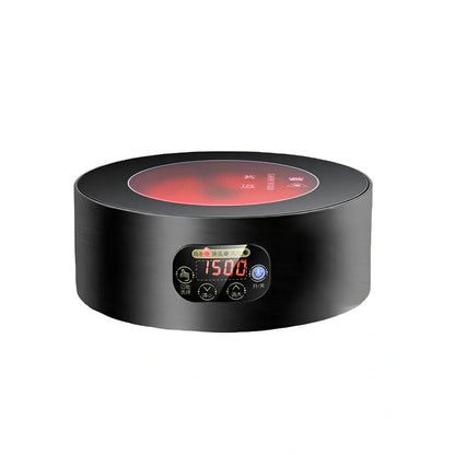 GW-T5 black electric ceramic glass mini tea stove with touch controls and 200mm x 85mm heating surface