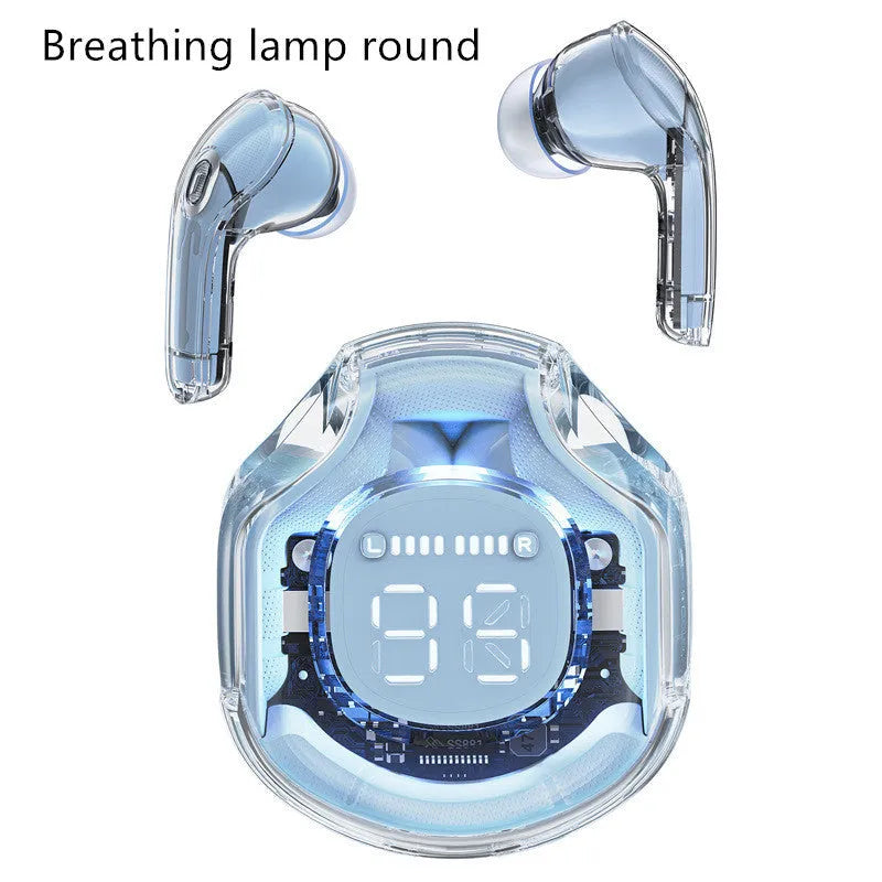 Transparent Warehouse wireless Bluetooth headset in multiple colours with in-ear design and optional breathing light