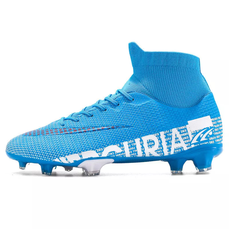 High-Top Football Training Shoes with Broken Nail Short Studs in various colors