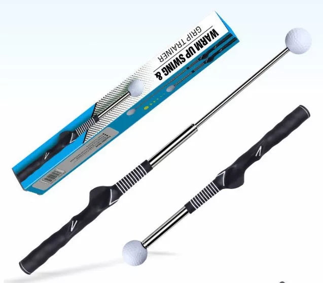 Adjustable Golf Telescopic Swing Trainer Vocal Stick with rubber grip and steel shaft