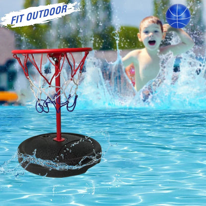 Water basketball hoop with 70×30cm playing area and 23×17.5cm basketball target for pool games