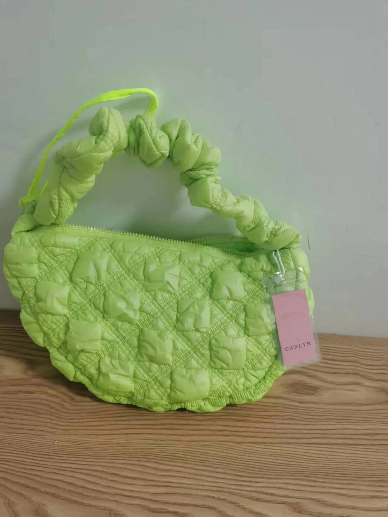 Women's Cloud Underarm Bag in nylon with 35cm width, 20cm height, and 120cm strap in a solid colour option