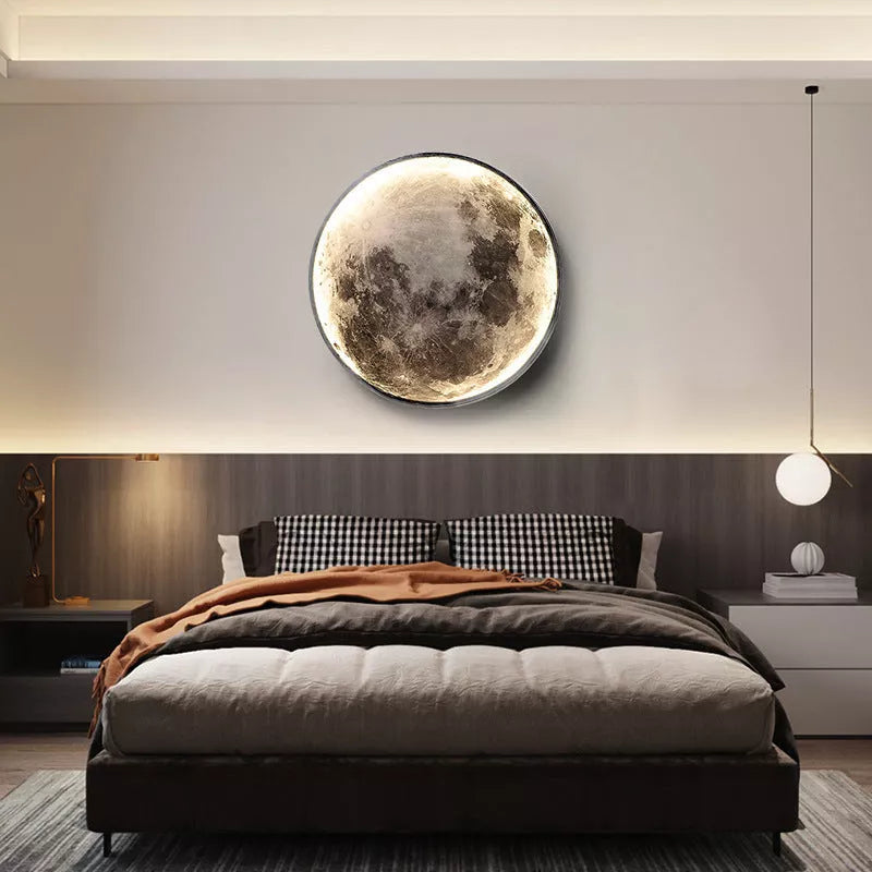 Modern Moon Wall Lamp with adjustable lighting for bedroom decor