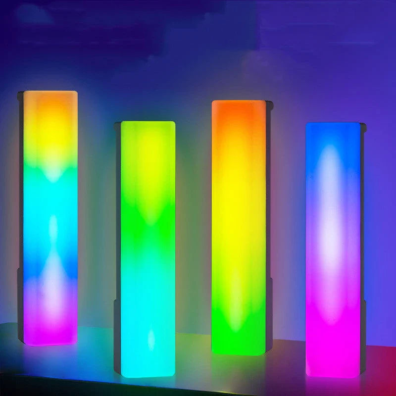 Vibrant RGB ambiance lamp with music-activated rhythm lighting for a dynamic, atmospheric effect in any living space