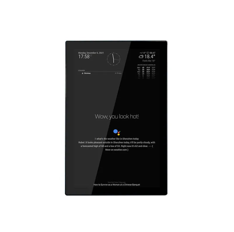 13.3-inch integrated computer voice assistant touch display with ABS housing and 12V power input