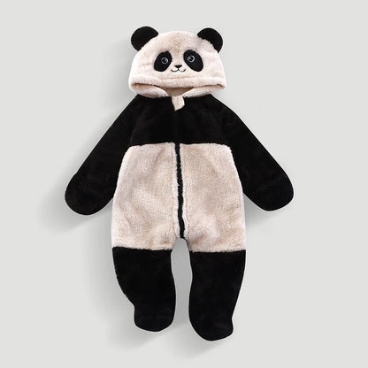 Children's thermal jumpsuit pyjamas in dark khaki colour with height options from 59cm to 80cm