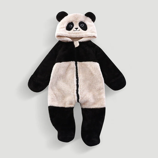 Children's thermal jumpsuit pyjamas in dark khaki colour with height options from 59cm to 80cm