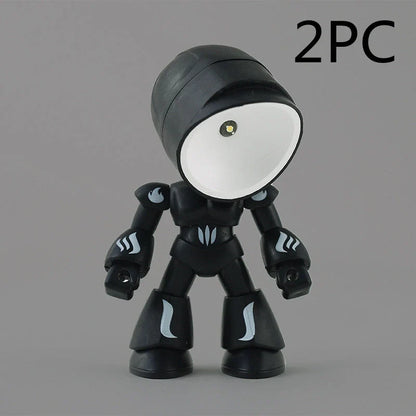 Mini LED Hero Robot Table Lamp with adjustable arms and 360° rotating head in various colors