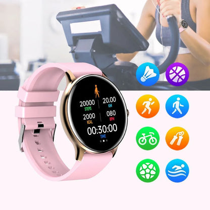 Blood Pressure Health Smart Bluetooth Sports Watch with 1.28-inch screen and silicone wristband
