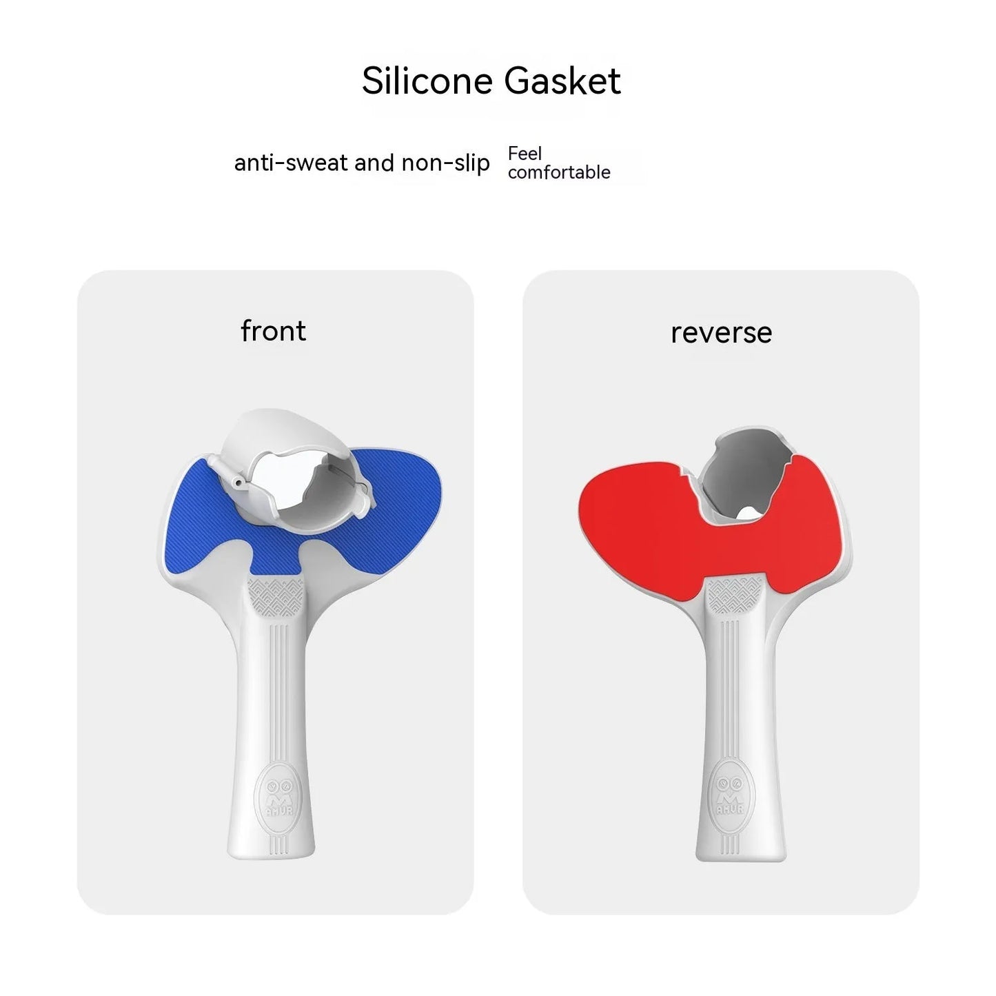 Red and blue plastic silicone handle grip accessory for PICO 4 VR controller