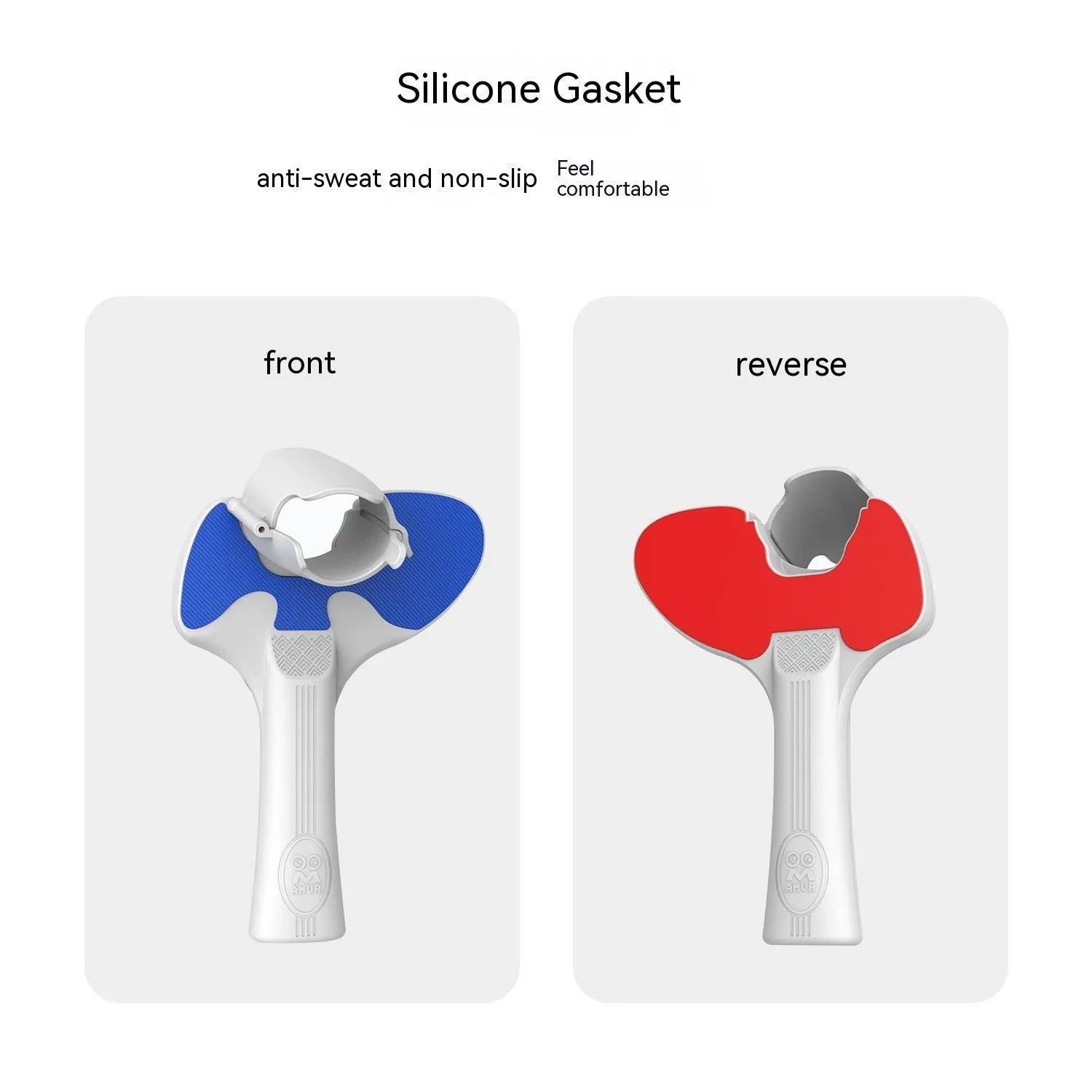 Red and blue plastic silicone handle grip accessory for PICO 4 VR controller